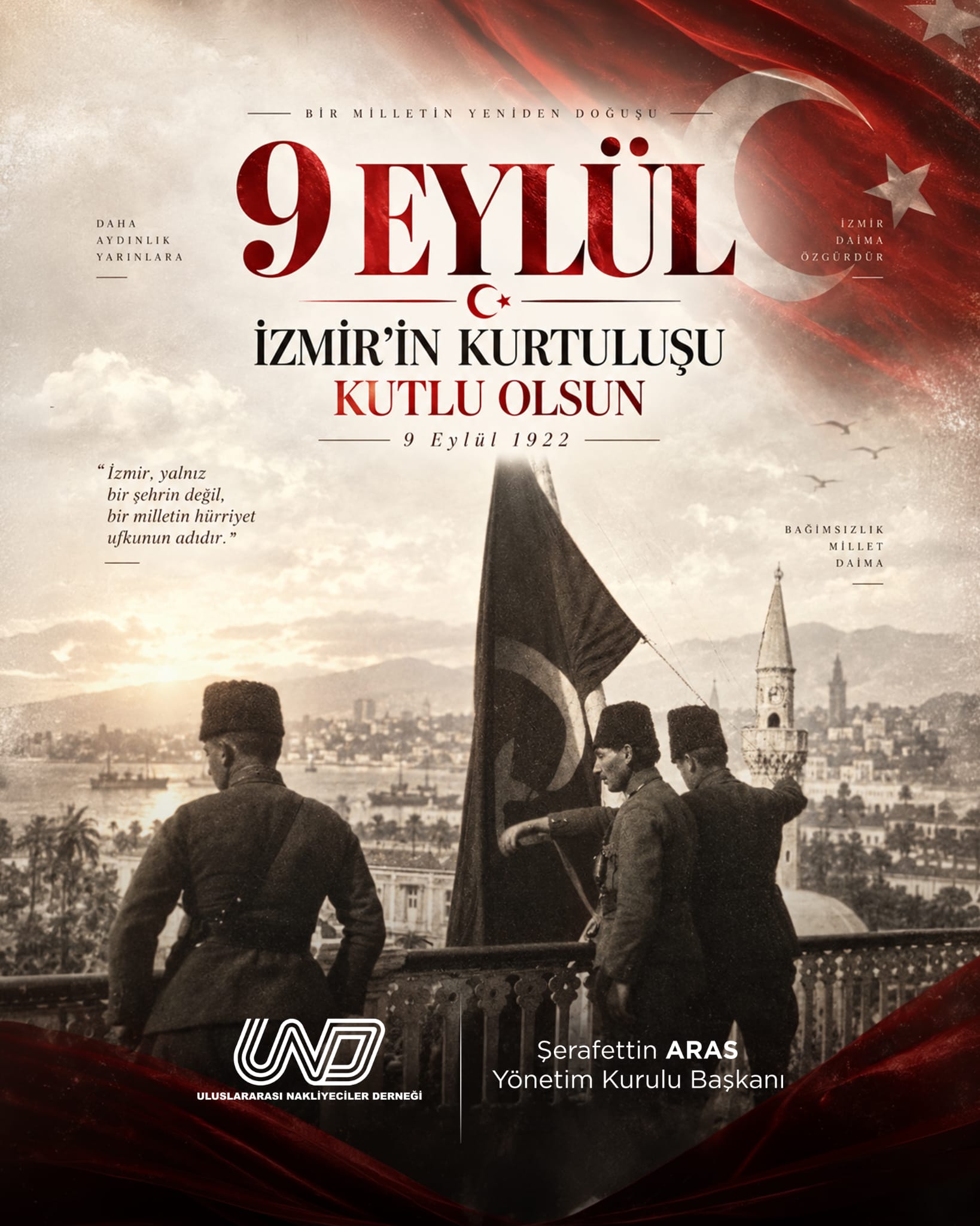 9 EYLÜL İZMİR’İN KURTULUŞU KUTLU OLSUN!