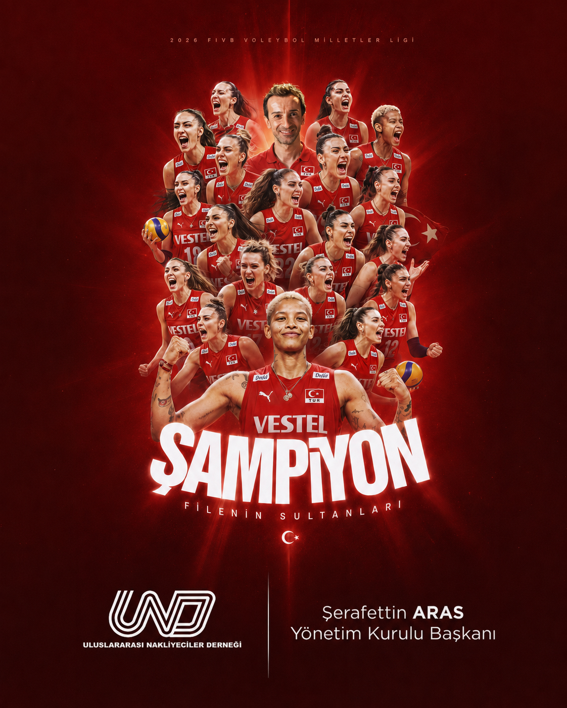 KADIN VOLEYBOL TAKIMIMIZI ELDE ETTİĞİ ŞAMPİYONLUK BAŞARISINDAN DOLAYI GÖNÜLDEN TEBRİK EDİYORUZ.