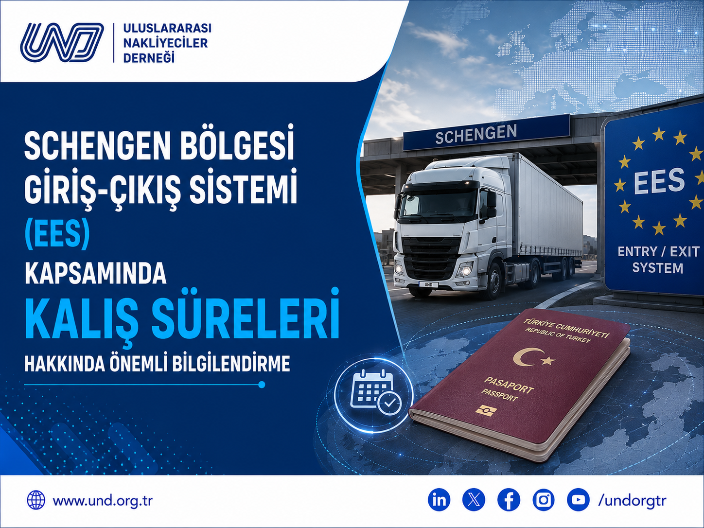 SCHENGEN BÖLGESİ GİRİŞ-ÇIKIŞ SİSTEMİ (EES) KAPSAMINDA KALIŞ SÜRELERİ HAKKINDA ÖNEMLİ BİLGİLENDİRME